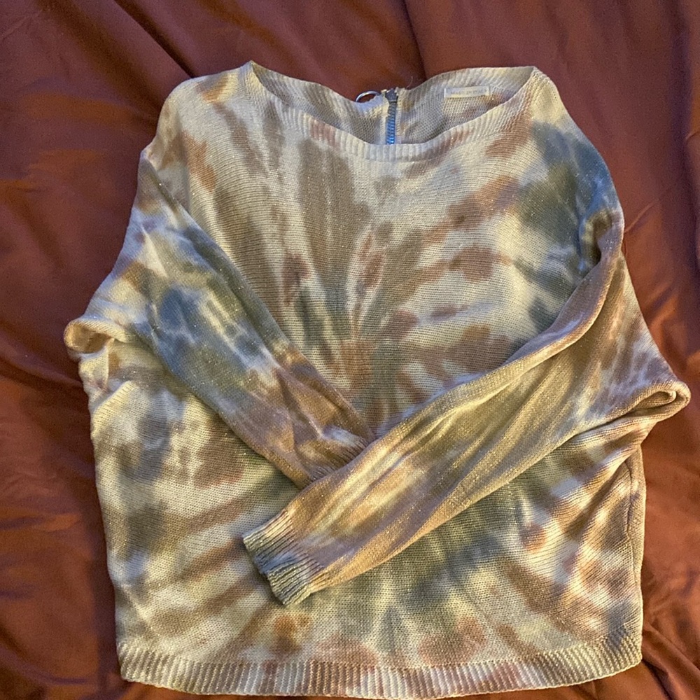 Sweater made in Italy. Pink and silver tie dye. Size L